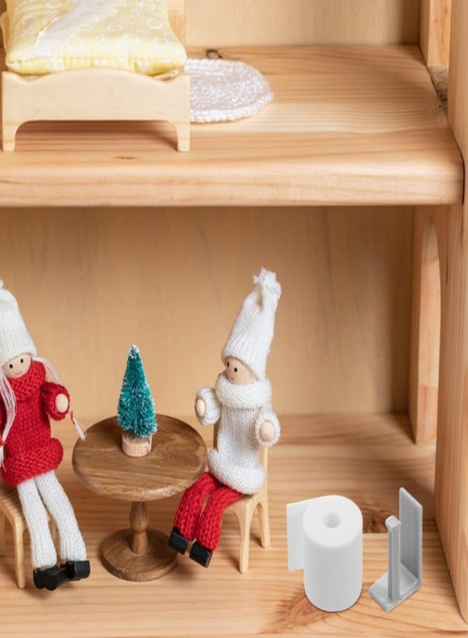 BESTonZON Miniature Toilet Paper Roll with Holder Set 10Pcs 0.79 Inch Realistic Dollhouse Accessories for 1 12 Scale Bathroom Decor and Miniature Furniture - Image 5